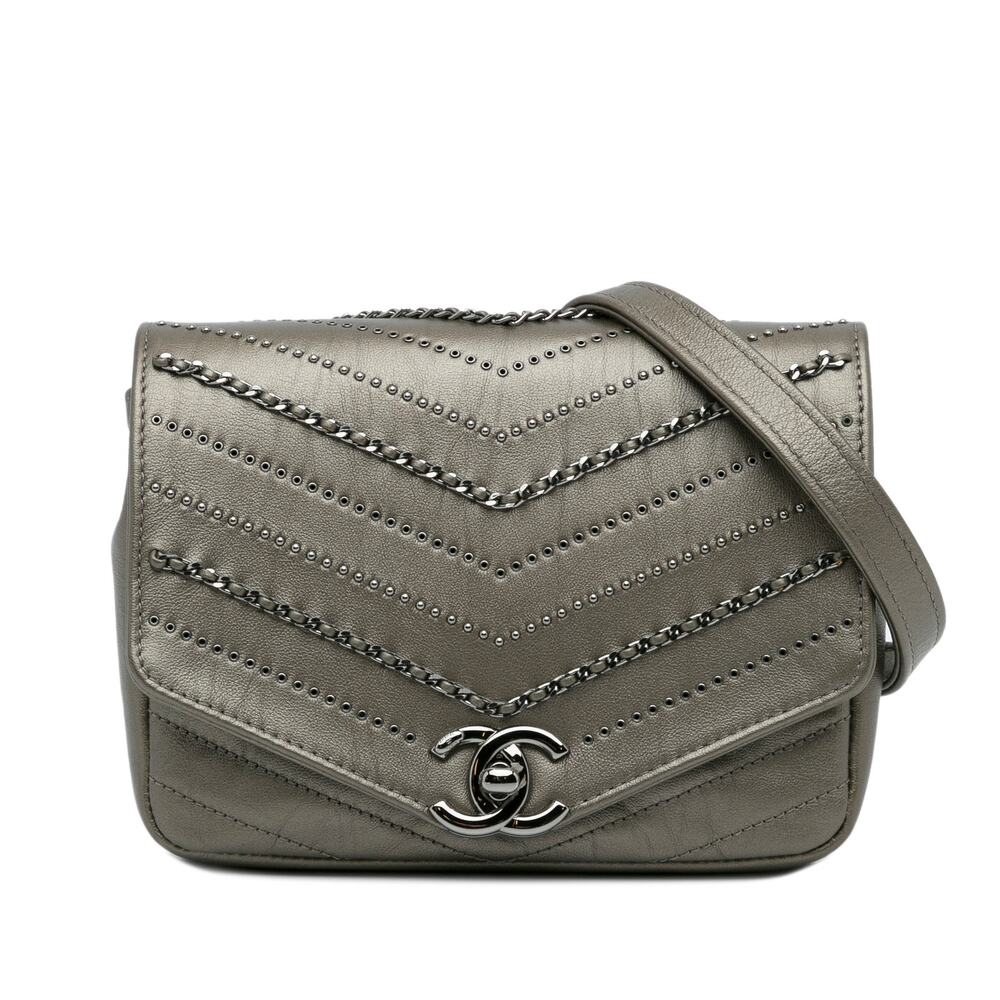 Chanel Small Chevron Data Center Envelope Flap Bag